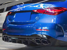 C63 Stil Heckdiffusor Diffusor Endrohre Schwarz für Mercedes W206 S206 C43 AMG Line 2022+