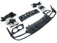 Schwarz Diffusor Chrom Endrohre für Mercedes C205 A205 C43 AMG Line 16-21 OHNE ABE