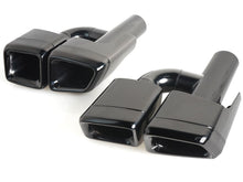 Auspuffblenden Endrohre H Eckig Schwarz für Mercedes CLS C219 W218 C218 W221 S63 E63 AMG