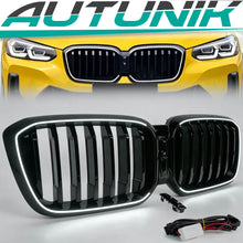 LED Kühlergrill Frontgrill Grill Nieren Schwarz für BMW X3 G01 X4 G02 2022-2025 LCI