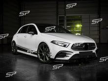 Frontansatz Front Splitter Spoiler Schwarz für Mercedes Benz A Kl. W177 V177 AMG Line ab 2018 pz6