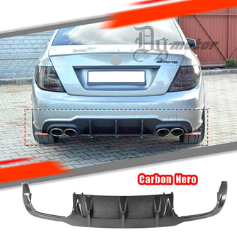Carbon Look Diffusor Heckdiffusor Für Mercedes W204 C204 mit AMG Line 11-15