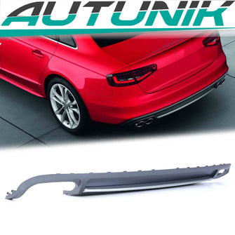 Autunik Heck Diffusor Stoßstange Heckschürze Schwarz für Audi A4 B8 Limo Avant 2007 2008 2009 2010 2011