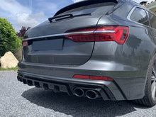Autunik Schwarz Diffusor Auspuffblenden für AUDI A6 Heckdiffusor S6 C8 Limo Avant S-Line 18+ di92