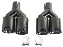 Schwarz Carbon Doppel Endrohre Auspuffblenden Auspuff 4 Rohr Duplex  für 5er F10 F11 535i 535d