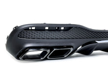 Heck Diffusor + Auspuffblenden Schwarz für Mercedes GLS X166 AMG Line 2015-2019