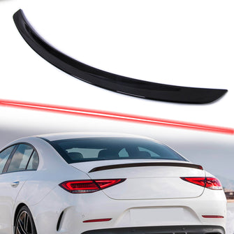 Schwarz Glanz Heckspoiler Heckflügel für Mercedes CLS Spoiler C257 Limo seit 2018 sp94