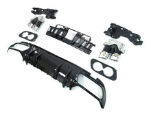 Schwarz Heckdiffusor Chrom Endrohre für Mercedes C Kl. W205 S205 C43 AMG line OHNE ABE 2014-2023