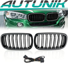 LED Kühlergrill Grill Frontgrill Schwarz für BMW X5 F15 X6 F16 14-18