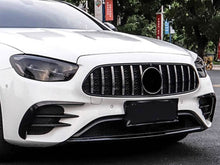 Schwarz vorne Stoßstange Flossen Aero Flaps Flics für Mercedes Benz E Kl. W213 mit AMG Line 16-20