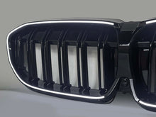 LED Kühlergrill Grill Frontgrill Schwarz Doppelsteg für BMW 3er G20 G21 2019-2022 vor LCI