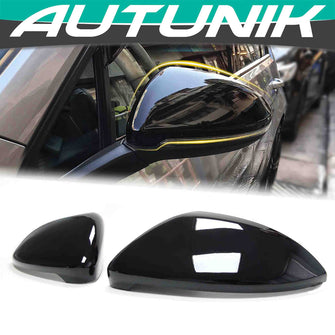 Spiegelkappen Außenspiegelkappen Schwarz für VW GOLF 7 7.5 VII GTI GTD R TSI TDI Variant 2012-2020