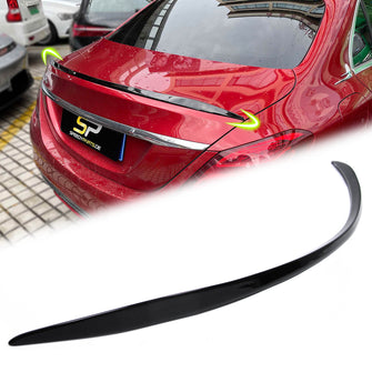Glanz Schwarz Heckspoiler Spoilerlippe Spoiler für Mercedes W205 C63 AMG Limo ab14 sp6