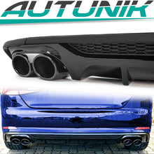 Schwarz Heckdiffusor Auspuffblenden Diffusor für Audi A5 F5 S Line 2017-2020 vor-facelift