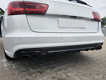 Schwarz Diffusor Auspuffblenden für AUDI A6 C7 4G Heckdiffusor mit S Line MOPF 15-18 di130