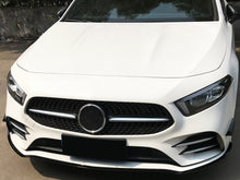 Frontansatz Front Splitter Spoiler Schwarz für Mercedes Benz A Kl. W177 V177 AMG Line ab 2018 pz6