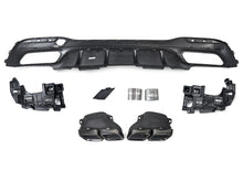 Schwarz Heckdiffusor Endrohre für Mercedes GLS X166 AMG Line 15-19 OHNE ABE