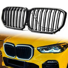 LED Grill Kühlergrill Nieren Doppelsteg Schwarz für BMW X5 G05 2018-2023