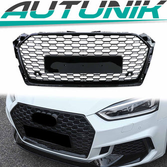 Wabengrill Kühlergrill Grill Sport Schwarz Glanz für AUDI A5 F5 2016 2017 2018 2019