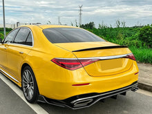 Schwarz Glanz Heckspoiler Spoiler Lippe für Mercedes Benz S Klasse W223 Limo 2020+