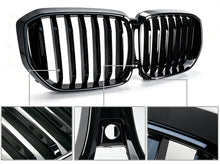 Schwarz Einsteg LED Kühlergrill Grill Frontgrill für BMW X5 G05 2023-2026 LCI