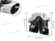 C43 Look Heckdiffusor Endrohre Schwarz für Mercedes W205 S205 Seriens Avantgarde