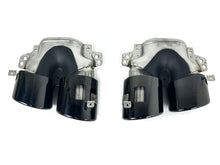 Schwarz Endrohre Auspuff Blenden für Mercedes W177 V177 CLA X118 C118 GLA H247 GLB X247 NUR A35 A45