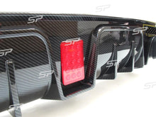 Brabus Optik Heckdiffusor + Auspuffblenden Carbon Fiber für Mercedes Benz C Klasse W205 Diffusor S205 AMG Line 2013 - 2019 BENZIN di12