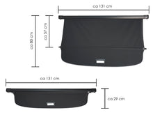 Schwarz Laderaumabdeckung Abdeckrollo Kofferraum Rollo für VW Tiguan L Allspace 2017-2024 sc27