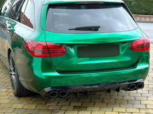 NEU Heckdiffusor Auspuff Blenden Schwarz Glanz für Mercedes C Kl. W205 S205 Seriens. di212