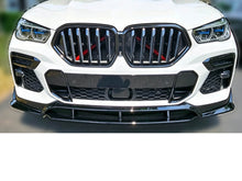 Stoßstange Frontspoiler Spoiler Lippe Schwarz Glanz für BMW X6 G06 M Paket 19-23 OHNE ABE