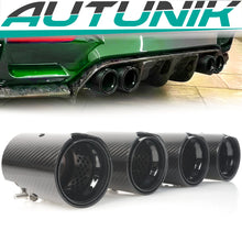 4x Carbon Schwarz Auspuffblende Endrohre für BMW M3 F80 M4 F82 65-67mm Rohr