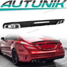 CLS63 Optik Diffusor Silber Auspuff für Mercedes CLS W218 C218 AMG Line 11-17