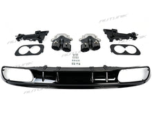 C43 Look Heckdiffusor Endrohre Schwarz für Mercedes W205 S205 Seriens Avantgarde