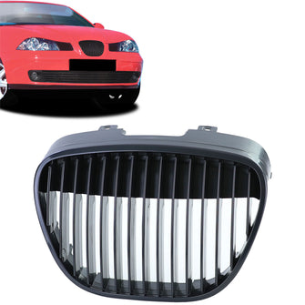 Schwarz Grill Kühlergrill ohne Emblem Passend für Seat Ibiza Cordoba 6L 02-09