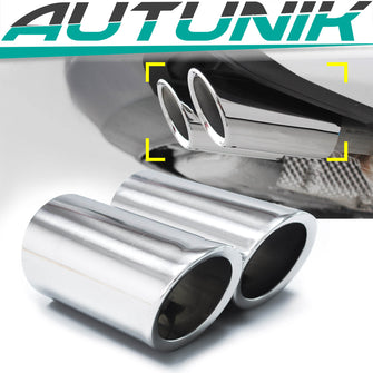 68mm Auspuffblenden Endrohrblende Endrohr Edelstahl für VW GOLF 7 VII 5G Variant TDI TSI Golf 6 VI