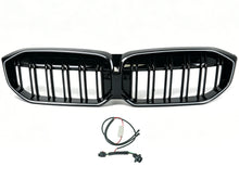 LED Kühlergrill Doppelsteg Grill Frontgrill Schwarz für BMW 3er G20 G21 2023+