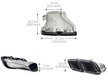 Schwarz Glanz Heckdiffusor Endrohre für Mercedes CLS C257 AMG Line 18-23 ohne ABE