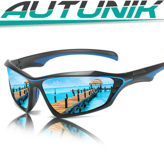 Polarisierter HD Fahrradbrille UV-Schutz Sportbrille Sonnenbrille für Männer & Frauen Fahren Angeln Laufen
