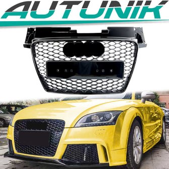 Kühlergrill Grill Wabengrill Schwarz Glanz für AUDI TT 8J TTS 06-14 fg138