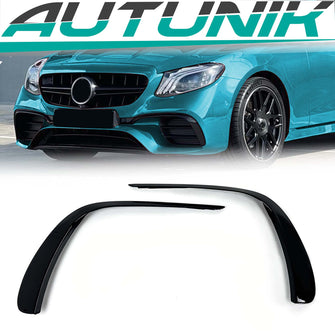 Front Stoßstange Aero Flaps Flics Flossen für Mercedes E W213 S213 C238 A238 AMG-Line 2020+