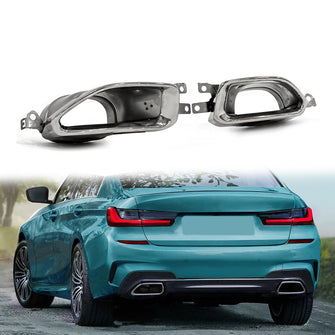 Chrom Endrohre Auspuff Blenden Passend für BMW 3er G20 G21 G28 M Sport Paket 19-22 et234