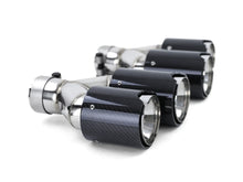 Chrom Carbon Doppel Endrohre 4 Rohr Duplex für BMW 5er F10 F11 535i 535d 2010-2017