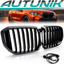 Schwarz Einsteg LED Kühlergrill Grill Frontgrill für BMW X5 G05 2023-2026 LCI