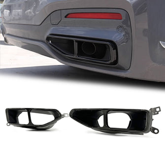 Sport Optik Auspuffblenden Endrohr Auspuff Chrom Passend für BMW 7er G11 G12 2019-2021 et238