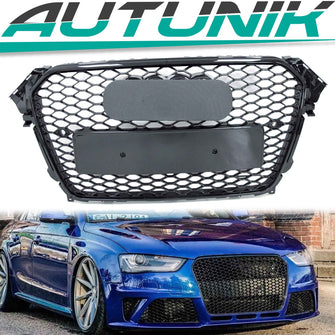 Schwarz Kühlergrill Grill Wabengrill für AUDI S4 A4 B8 B8.5 MODF 11-15 fg89