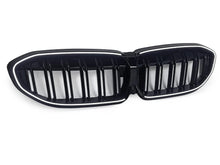 LED Kühlergrill Grill Frontgrill Schwarz Doppelsteg für BMW 3er G20 G21 2019-2022 vor LCI
