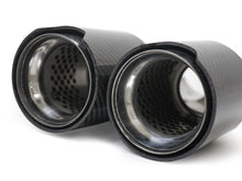 Chrom Carbon Doppel Endrohre 4 Rohr Duplex für BMW 5er F10 F11 535i 535d 2010-2017