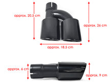 Schwarz Heckdiffusor Auspuffblenden Diffusor für Audi A5 F5 S Line 2017-2020 vor-facelift