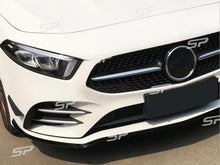 Frontansatz Front Splitter Spoiler Schwarz für Mercedes Benz A Kl. W177 V177 AMG Line ab 2018 pz6